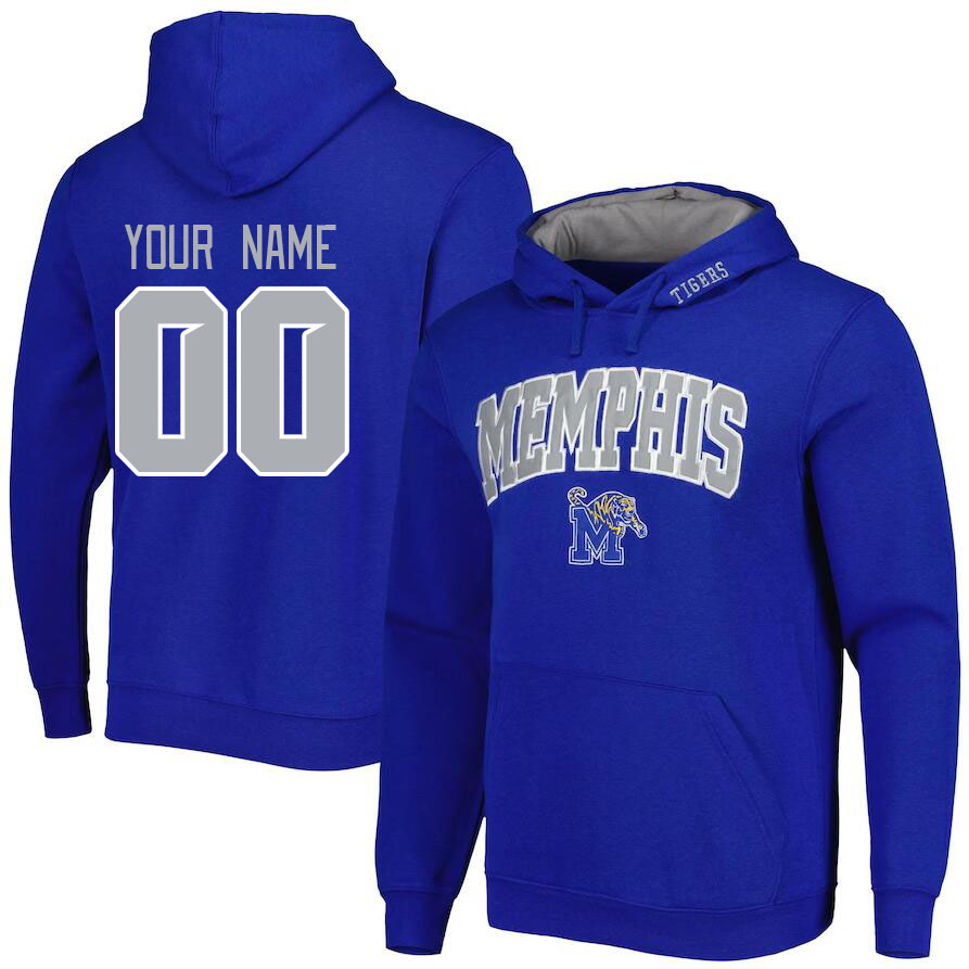 Custom Memphis Tigers Name And Number College Hoodie-Royal - Click Image to Close